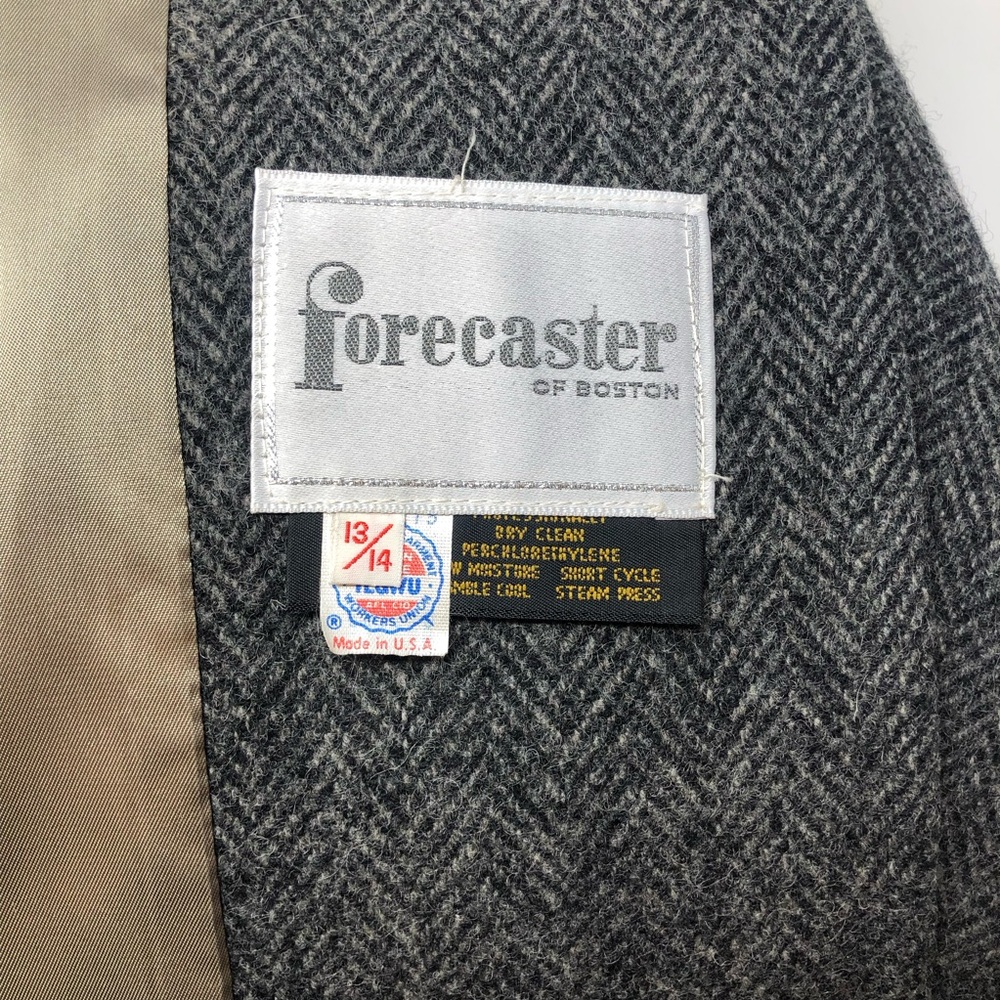 Vintage forecaster of Boston 100% Wool Double-Breasted Women's Coat Size 14 - Picture 6 of 16
